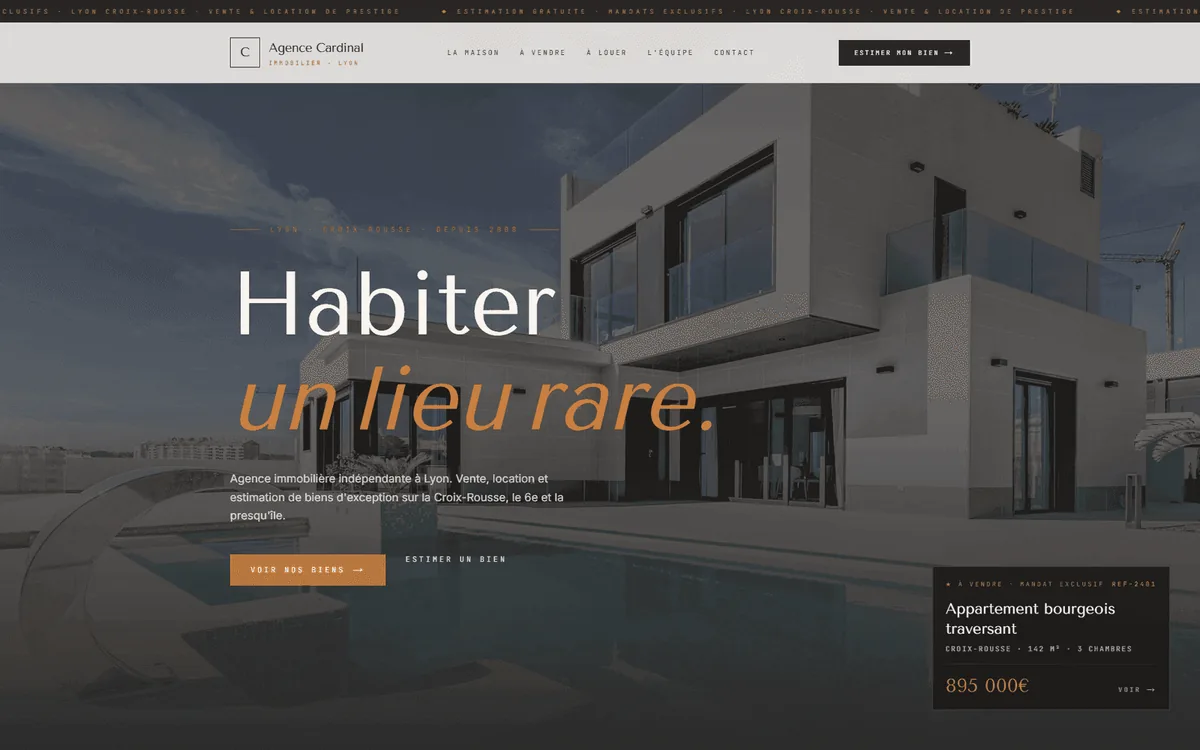 Agence Cardinal — estate agency demo site