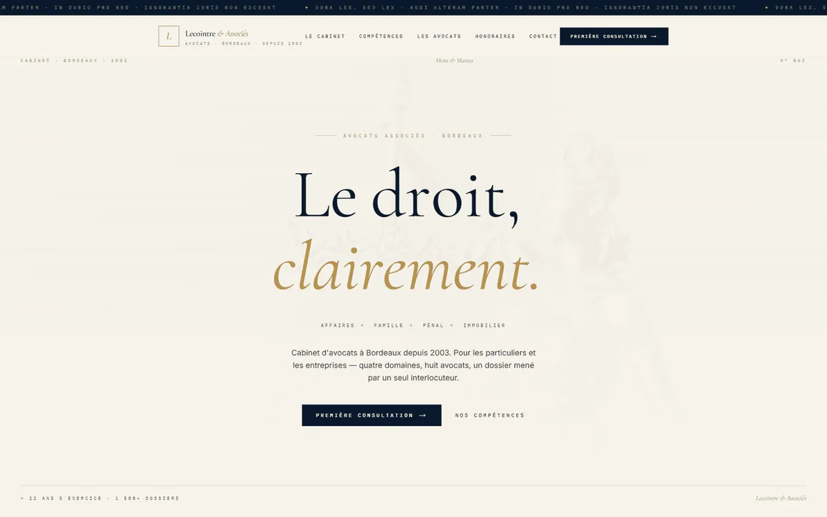 Cabinet Lecointre & Associés — law firm demo site