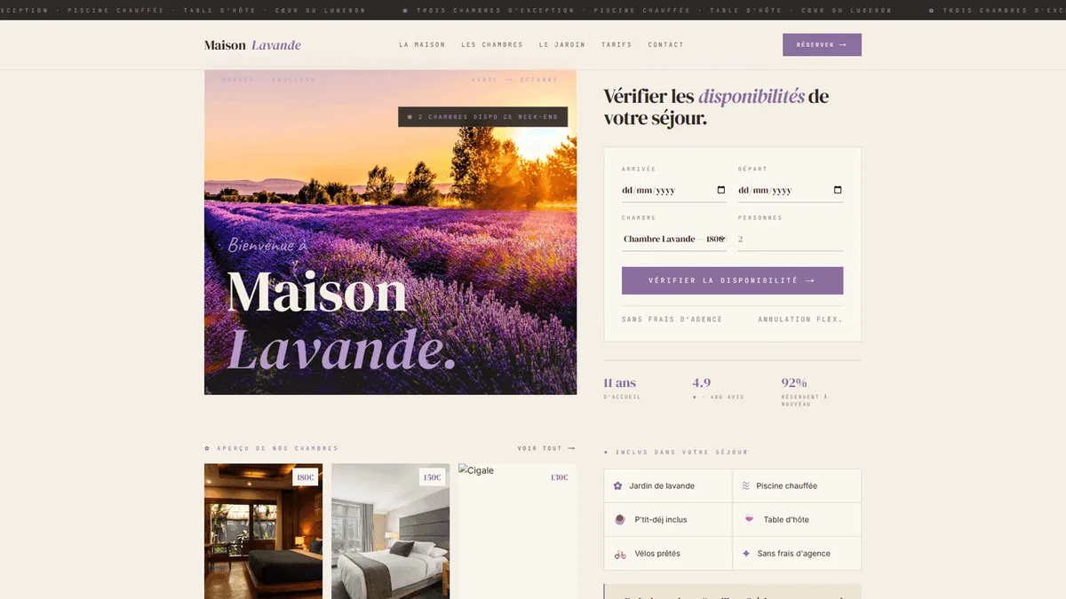 Maison Lavande — guesthouse demo site